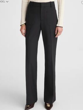 Madewell High Rise Bootcut Trouser - 8 Petite - Black